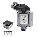 enkel Waterdicht stopcontact IP66 met USB-aansluiting voor buiten, met deksel