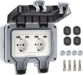 Dubbel Waterdicht stopcontact IP66 met USB-aansluiting voor buiten, met deksel