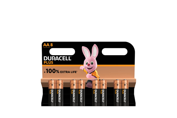 Duracell Plus alkaline AA blister 8