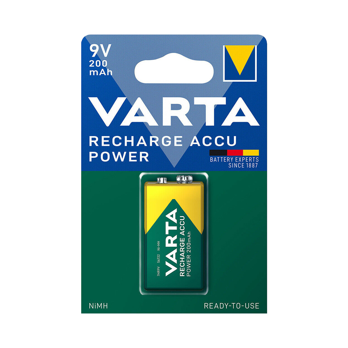 Varta Recharge Accu Power NiMH 9V 6R61 200mAh blister 1