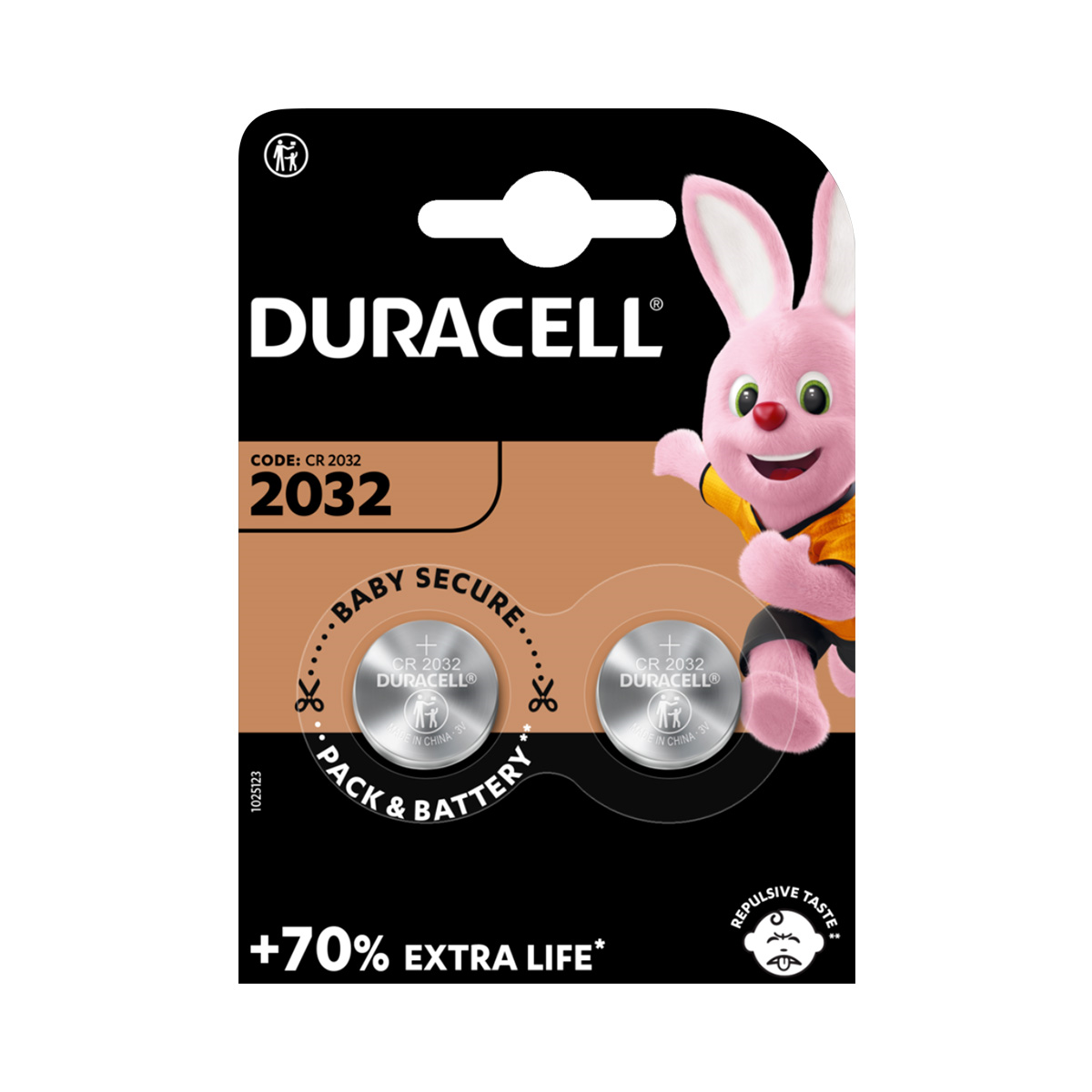 Duracell lithium CR2032 blister 2